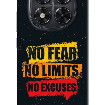 No Fear No Limits No Excuse Redmi Note 14 Pro 5G Hard Case Back Cover by Casekaro