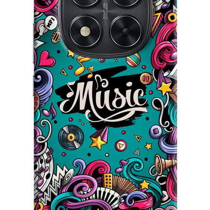 Music Graffiti Redmi Note 14 Pro 5G Hard Case Back Cover by Casekaro