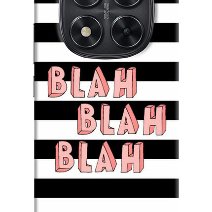 Blah Blah Blah Redmi Note 14 Pro 5G Hard Case Back Cover by Casekaro
