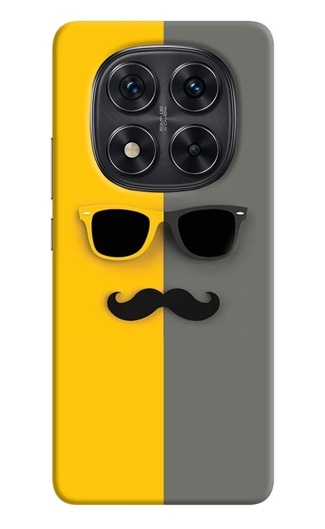 Sunglasses with Mustache Redmi Note 14 Pro 5G Hard Case Back Cover by Casekaro