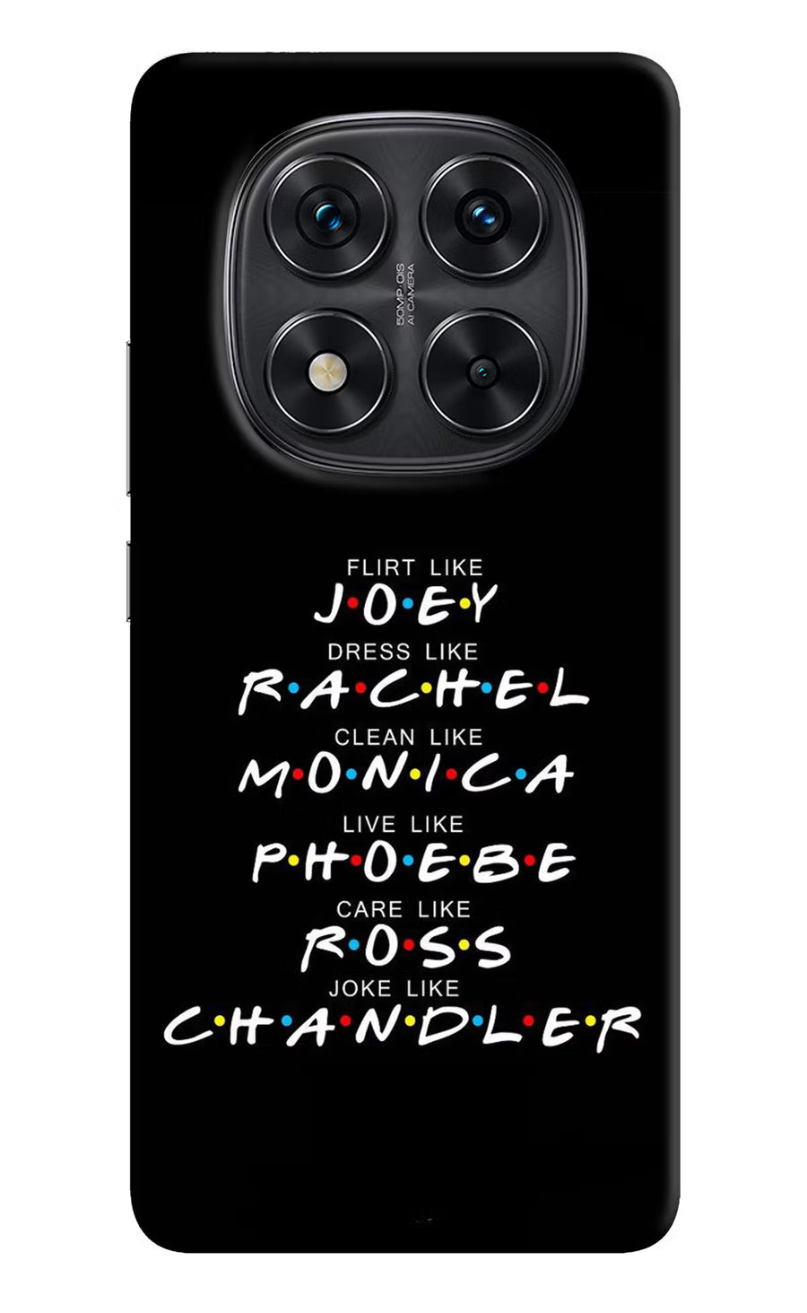 FRIENDS Character Redmi Note 14 Pro 5G Back Cover, Hard case