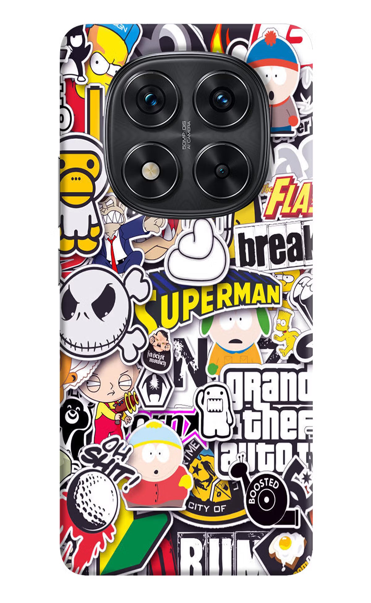 Sticker Bomb Redmi Note 14 Pro 5G Hard Case Back Cover by Casekaro