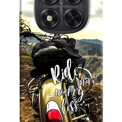 Ride More Worry Less Redmi Note 14 Pro 5G Hard Case Back Cover by Casekaro