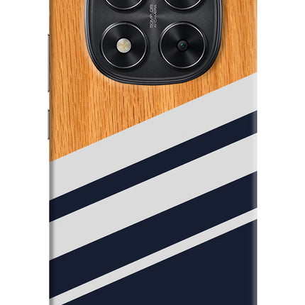 Blue and white wooden Redmi Note 14 Pro 5G Hard Case Back Cover by Casekaro