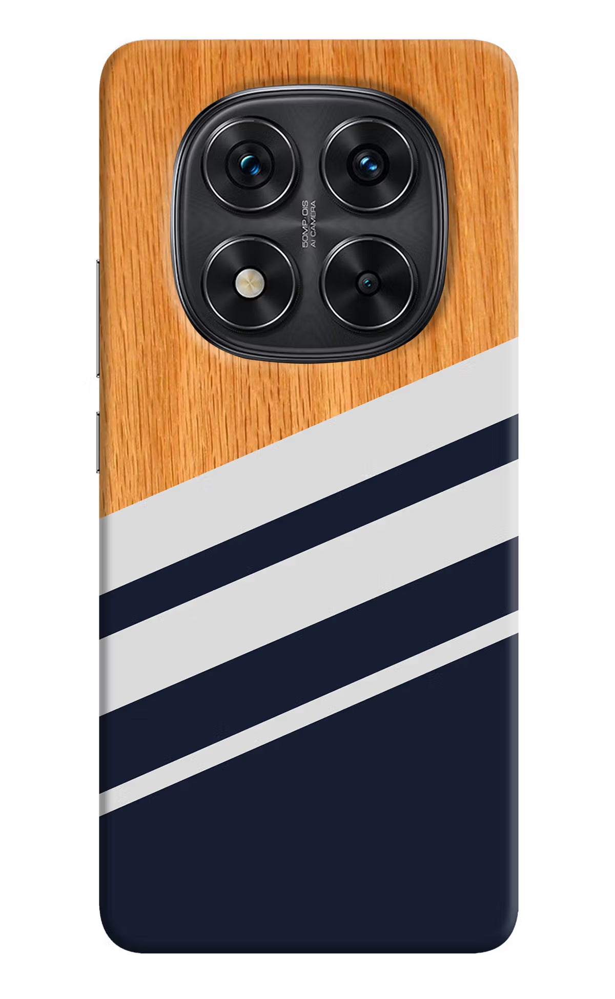 Blue and white wooden Redmi Note 14 Pro 5G Hard Case Back Cover by Casekaro