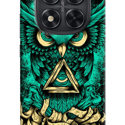 Green Owl Redmi Note 14 Pro 5G Hard Case Back Cover by Casekaro