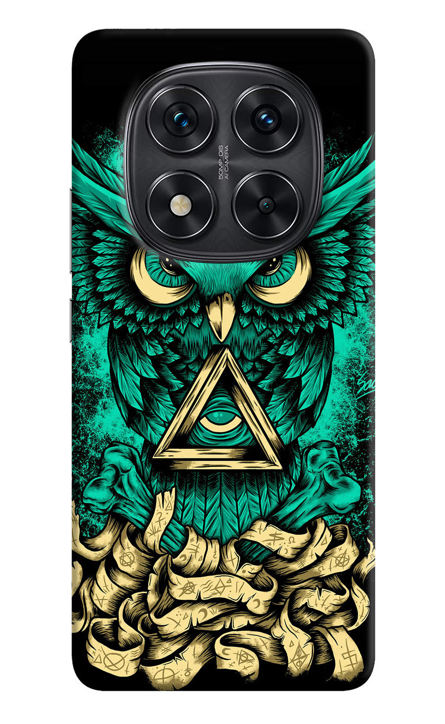 Green Owl Redmi Note 14 Pro 5G Back Cover, Hard case