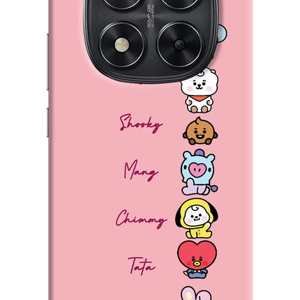 BTS names Redmi Note 14 Pro 5G Hard Case Back Cover by Casekaro