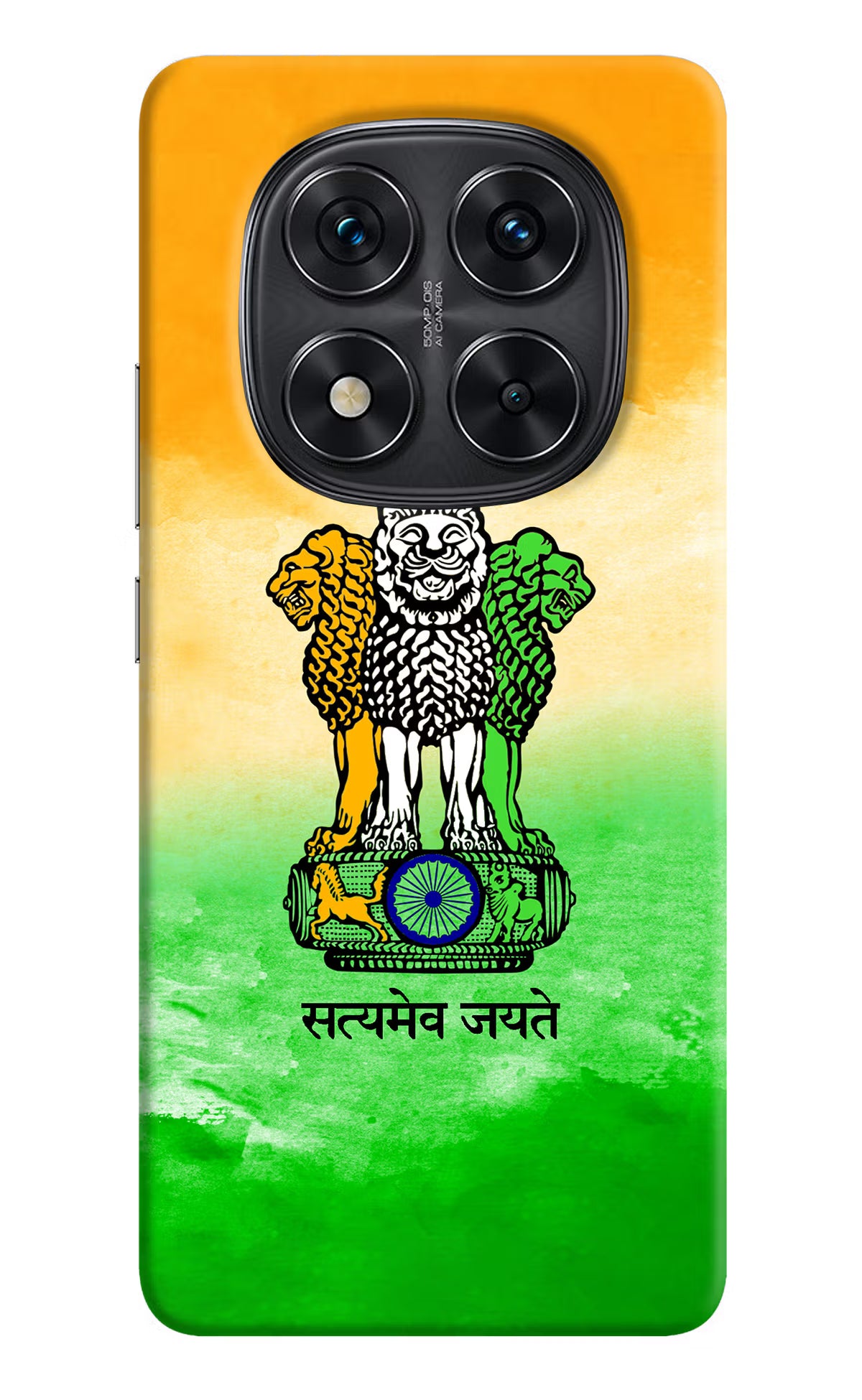 Satyamev Jayate Flag Redmi Note 14 Pro 5G Hard Case Back Cover by Casekaro