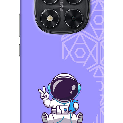 Cute Astronaut Chilling Redmi Note 14 Pro 5G Hard Case Back Cover by Casekaro
