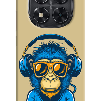 Monkey Headphone Redmi Note 14 Pro 5G Hard Case Back Cover by Casekaro