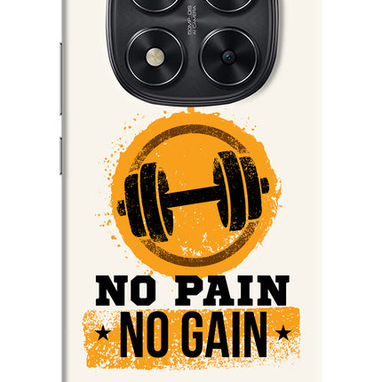 No Pain No Gain Redmi Note 14 Pro 5G Hard Case Back Cover by Casekaro