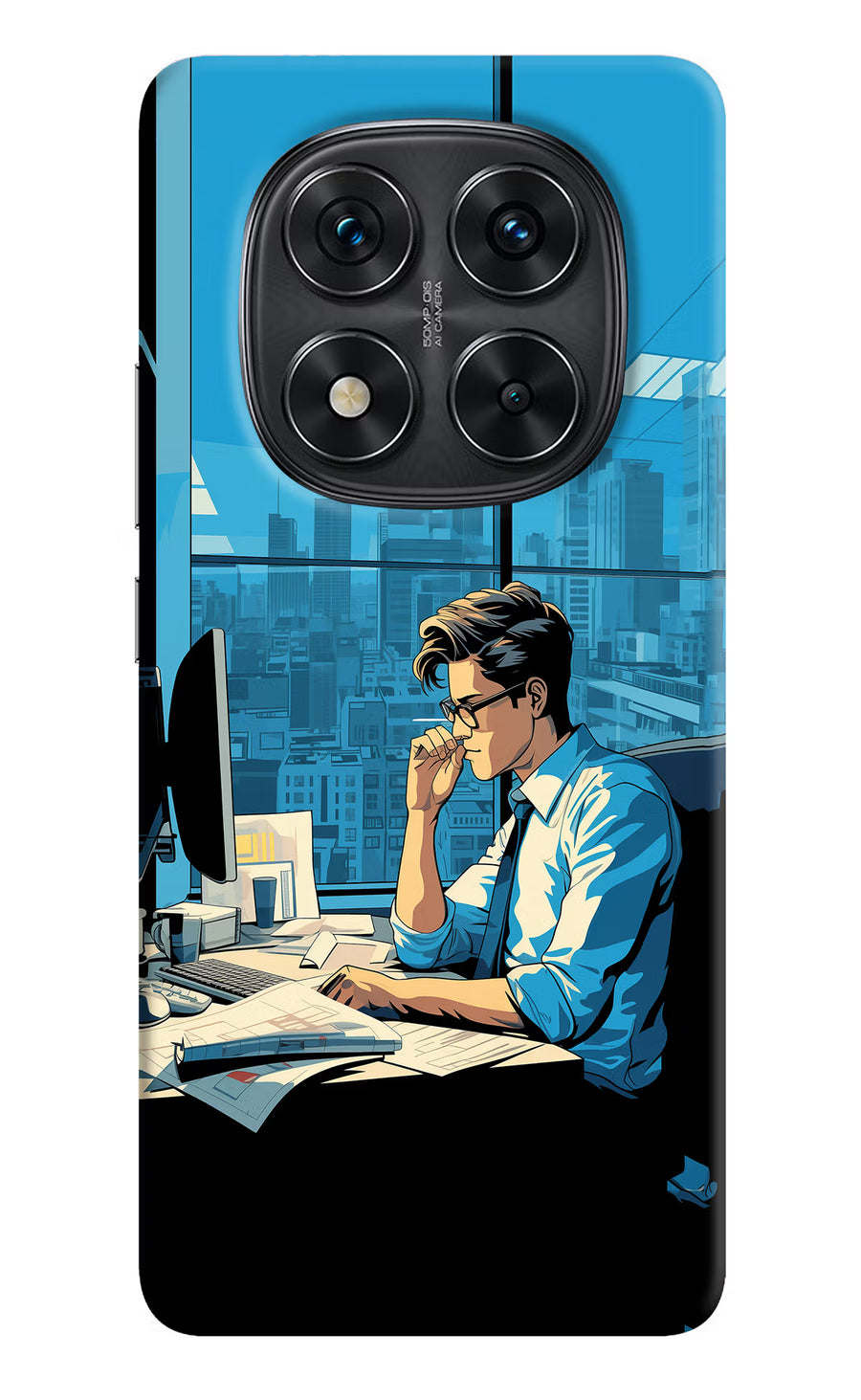 Focused Hustler (AI Generated) Redmi Note 14 Pro 5G Back Cover, Hard case