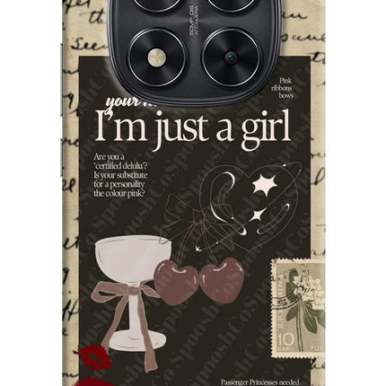 I am just a girl Redmi Note 14 Pro 5G Hard Case Back Cover by Casekaro