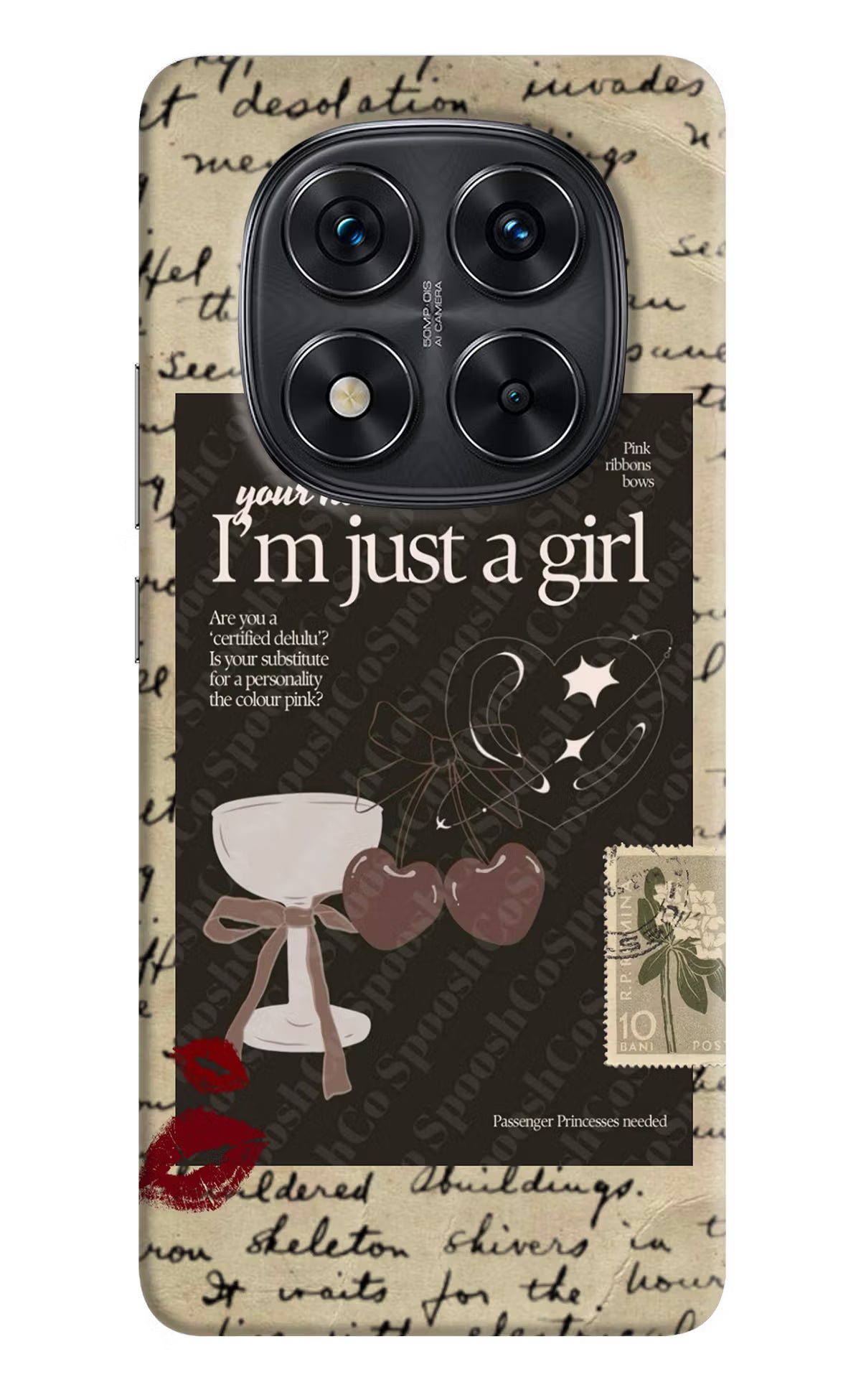 I am just a girl Redmi Note 14 Pro 5G Hard Case Back Cover by Casekaro