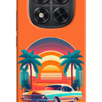 Palm Drive 80s Redmi Note 14 Pro 5G Hard Case Back Cover by Casekaro