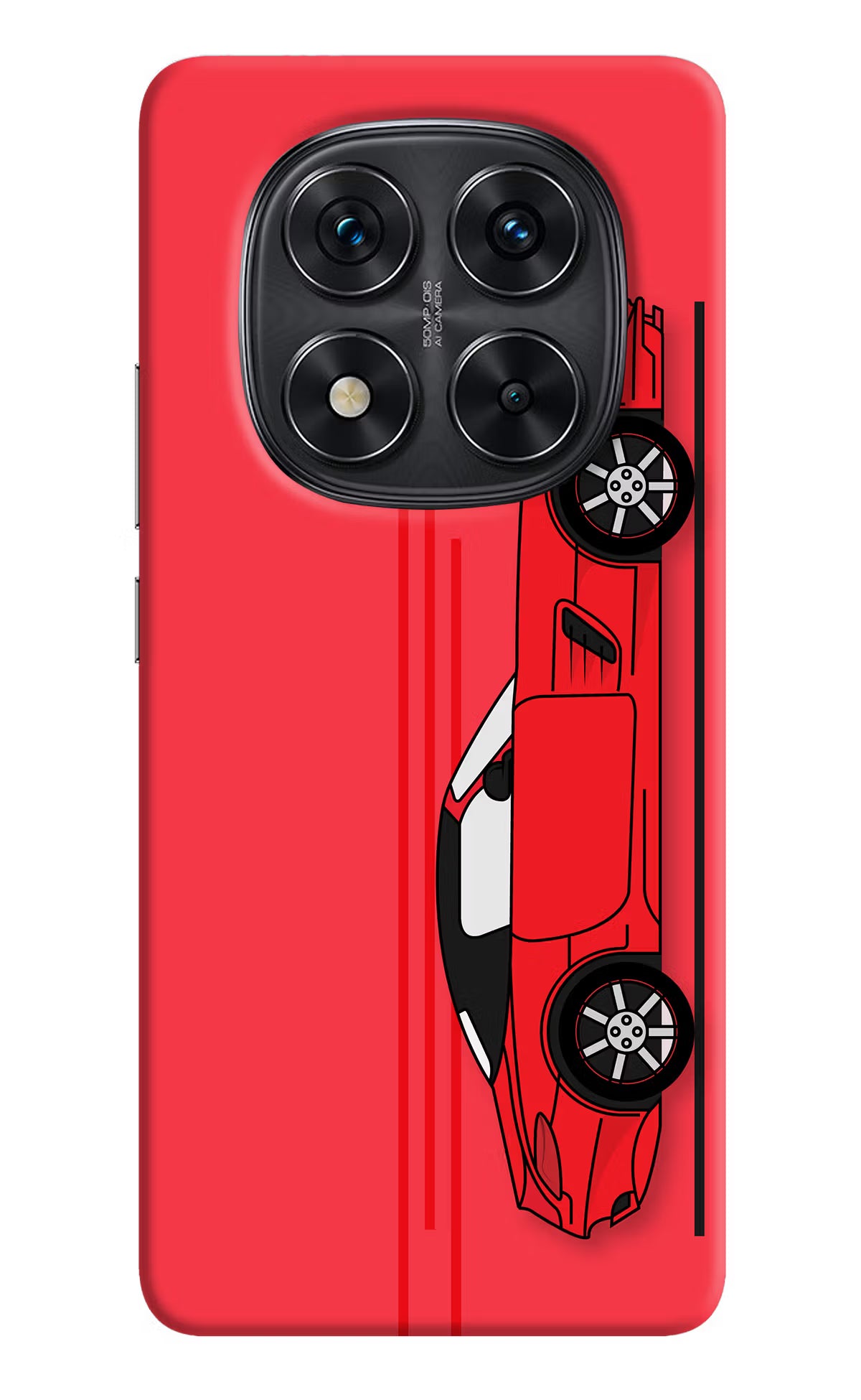 Red Velocity Redmi Note 14 Pro 5G Hard Case Back Cover by Casekaro