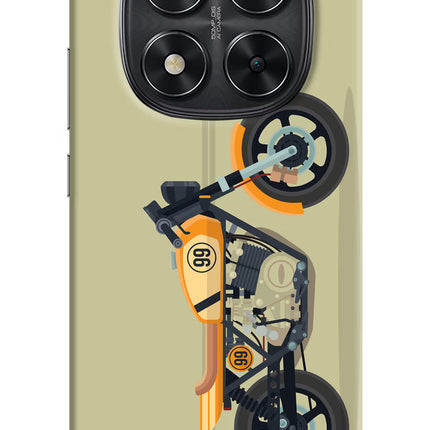 Vertical Speedster Redmi Note 14 Pro 5G Hard Case Back Cover by Casekaro