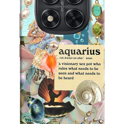 Aquarius Zodiac Redmi Note 14 Pro 5G Hard Case Back Cover by Casekaro