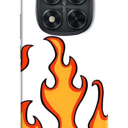 Fired Up – White Redmi Note 14 Pro 5G Hard Case Back Cover by Casekaro