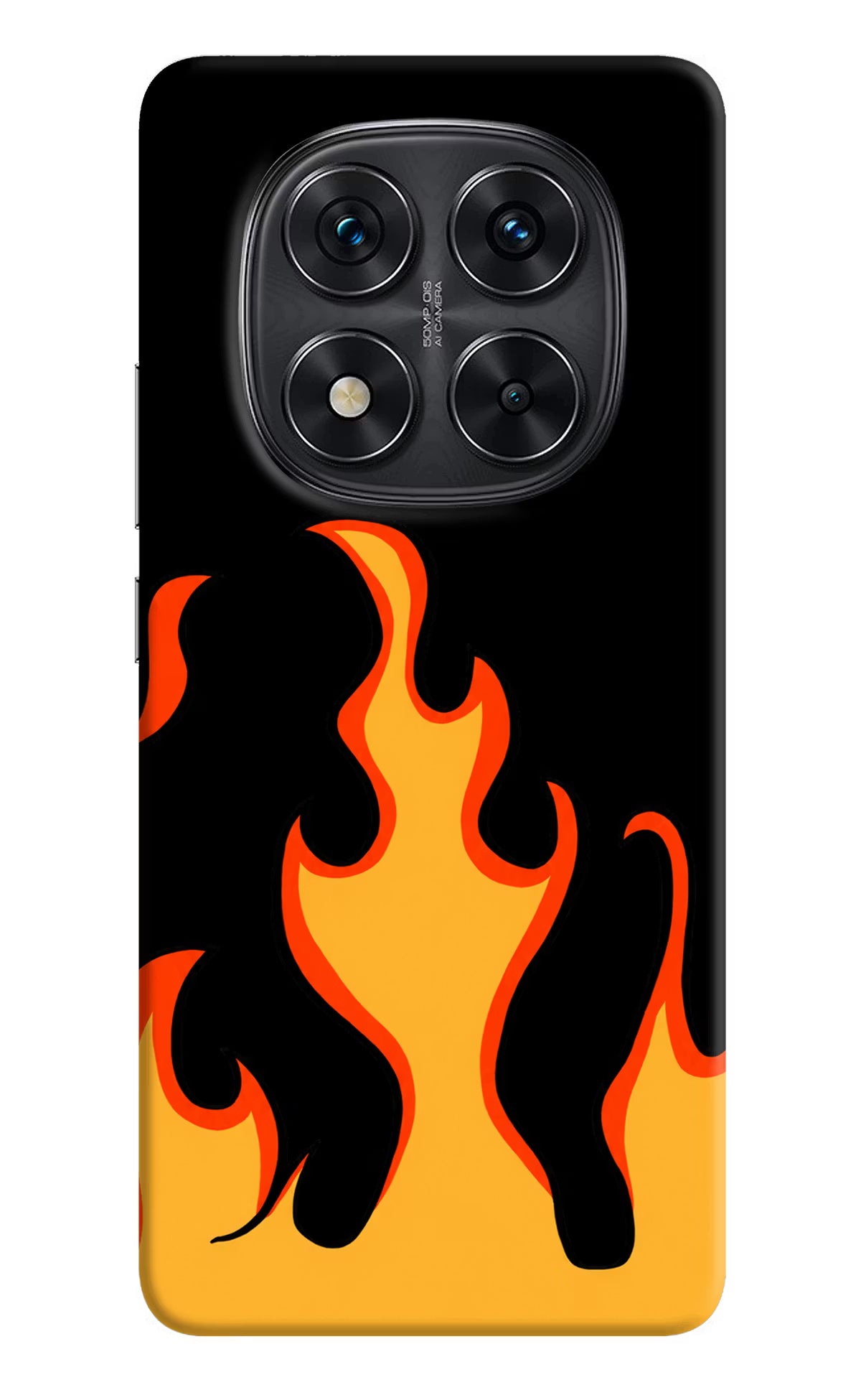 Fired Up – Black Redmi Note 14 Pro 5G Hard Case Back Cover by Casekaro