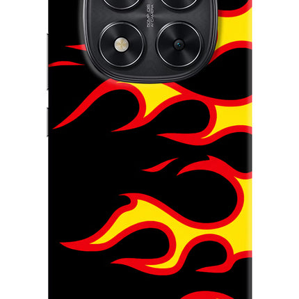 Side Sweep Flames Redmi Note 14 Pro 5G Hard Case Back Cover by Casekaro
