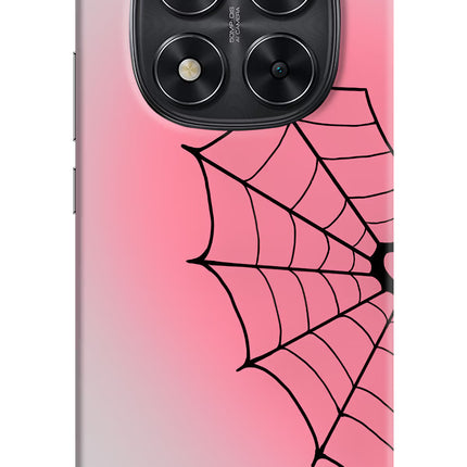Pink Web Redmi Note 14 Pro 5G Hard Case Back Cover by Casekaro