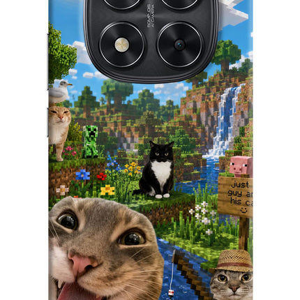 Minecraft Cat Chaos Redmi Note 14 Pro 5G Hard Case Back Cover by Casekaro