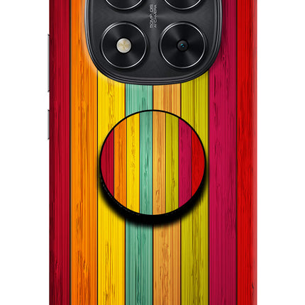 Multicolor Wooden Redmi Note 14 Pro 5G Pop Case by Casekaro