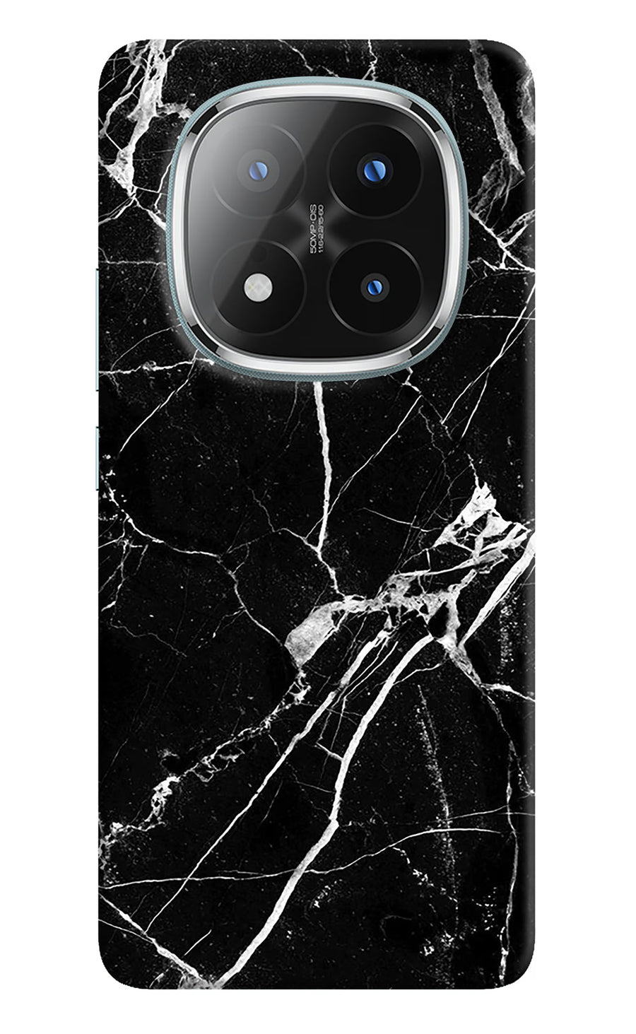 Black Marble Pattern Redmi Note 14 Pro Plus 5G Back Cover, Hard case