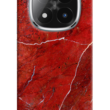 Red Marble Design Redmi Note 14 Pro Plus 5G Hard Case Back Cover by Casekaro