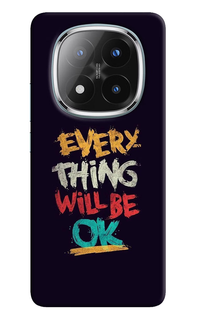 Everything Will Be Ok Redmi Note 14 Pro Plus 5G Hard Case Back Cover by Casekaro