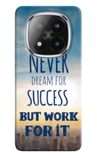 Never Dream For Success But Work For It Redmi Note 14 Pro Plus 5G Hard Case Back Cover by Casekaro