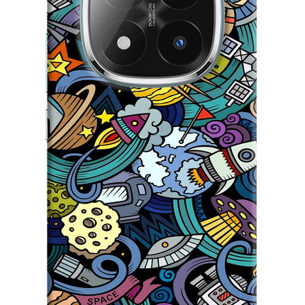 Space Abstract Redmi Note 14 Pro Plus 5G Hard Case Back Cover by Casekaro