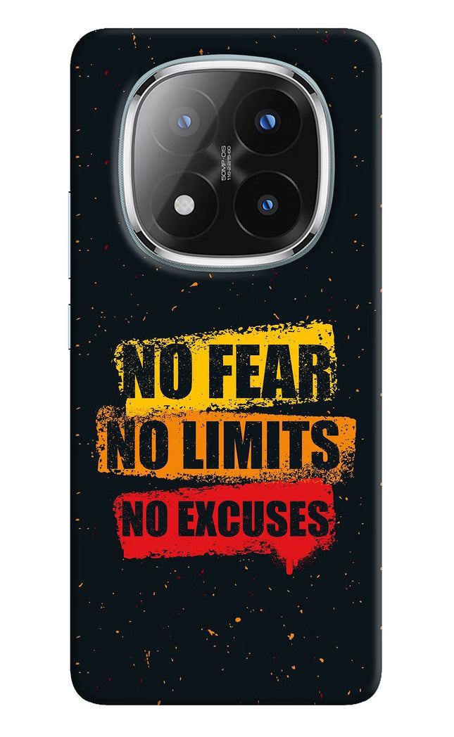 No Fear No Limits No Excuse Redmi Note 14 Pro Plus 5G Hard Case Back Cover by Casekaro