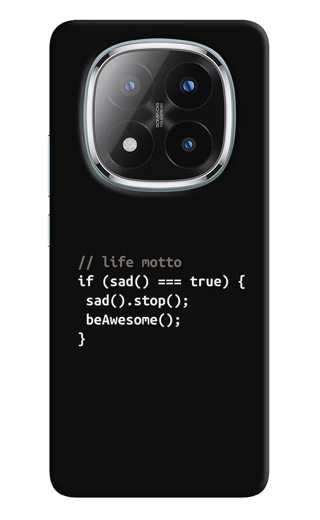 Life Motto Code Redmi Note 14 Pro Plus 5G Hard Case Back Cover by Casekaro
