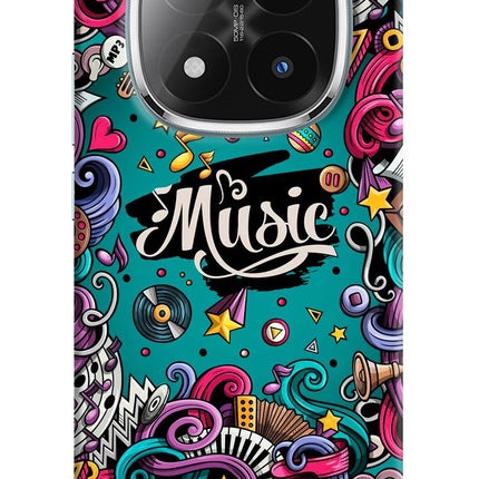 Music Graffiti Redmi Note 14 Pro Plus 5G Hard Case Back Cover by Casekaro