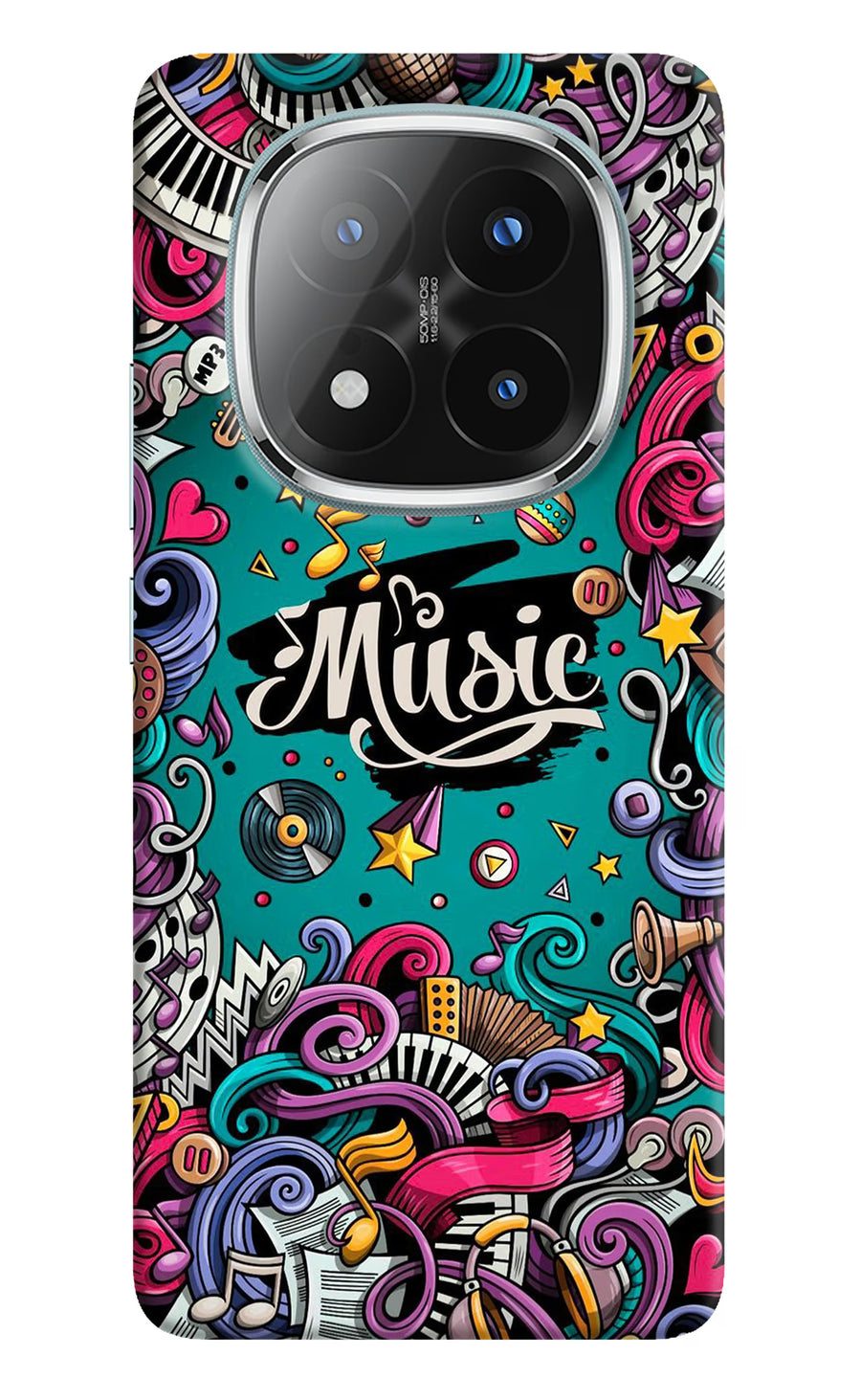 Music Graffiti Redmi Note 14 Pro Plus 5G Back Cover, Hard case