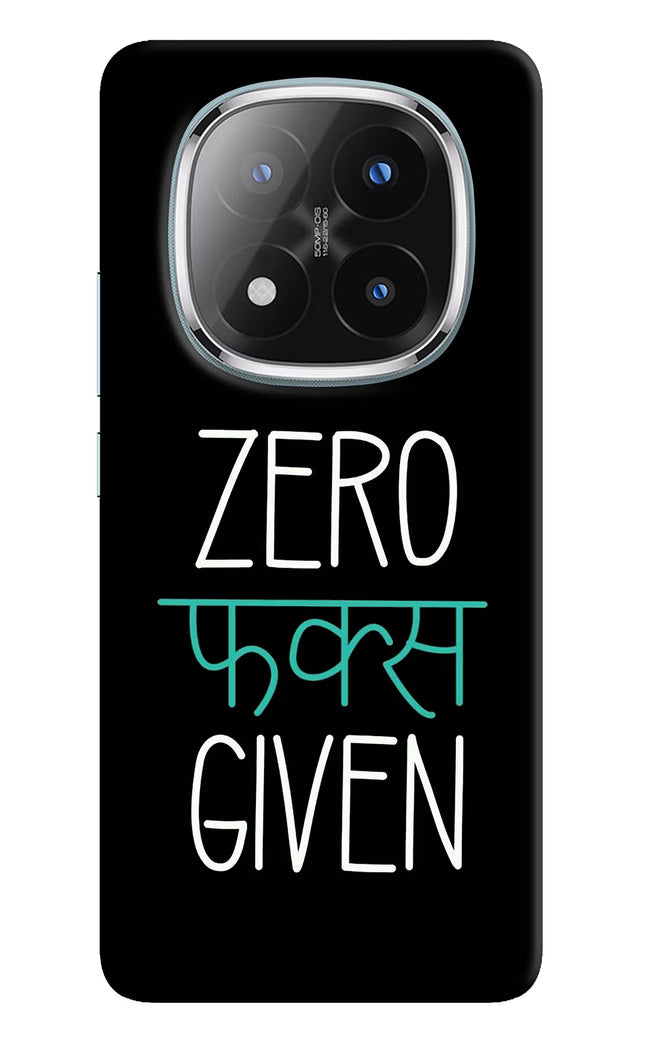 Zero Fucks Given Redmi Note 14 Pro Plus 5G Hard Case Back Cover by Casekaro