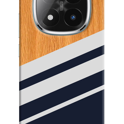 Blue and white wooden Redmi Note 14 Pro Plus 5G Hard Case Back Cover by Casekaro