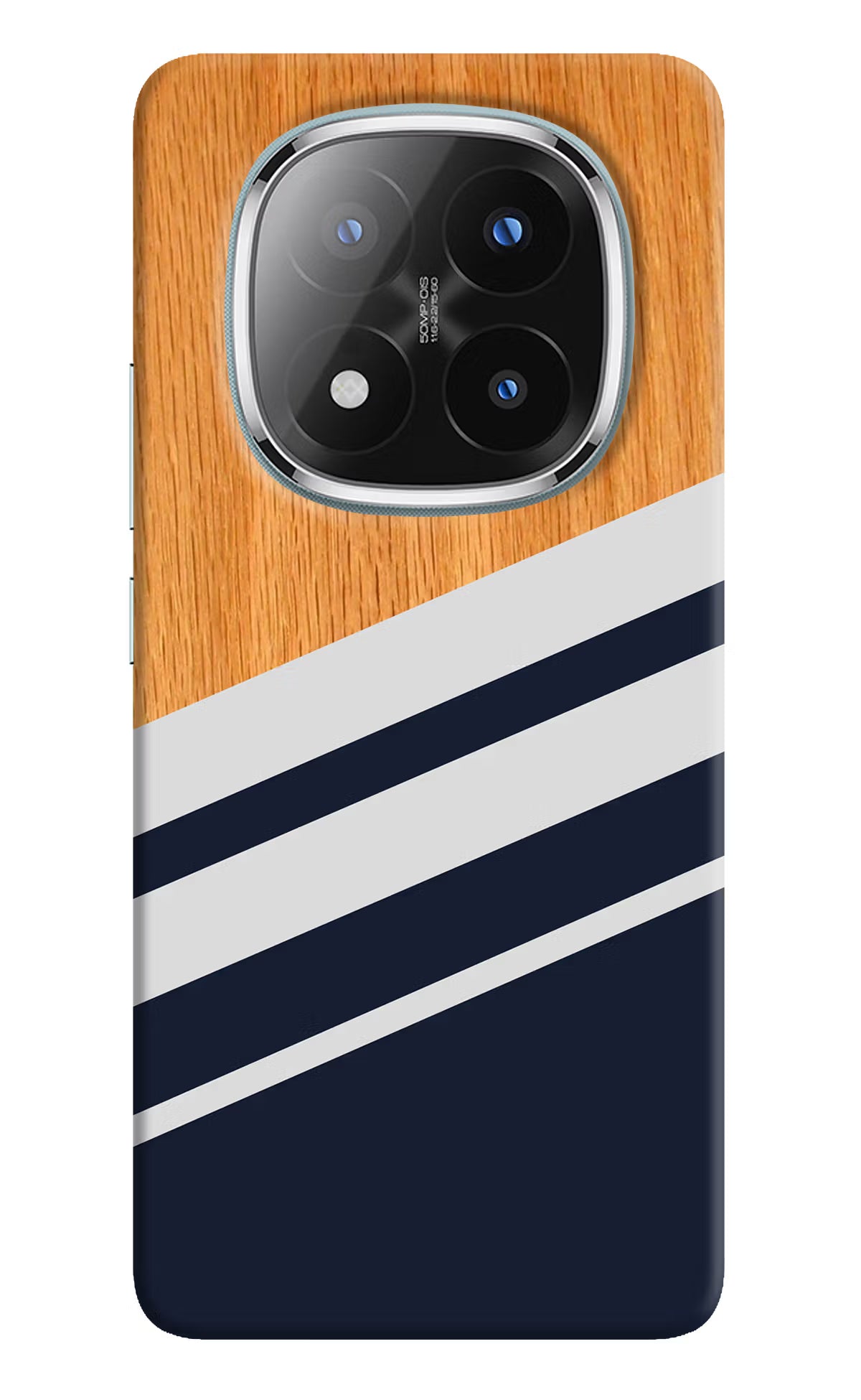 Blue and white wooden Redmi Note 14 Pro Plus 5G Back Cover