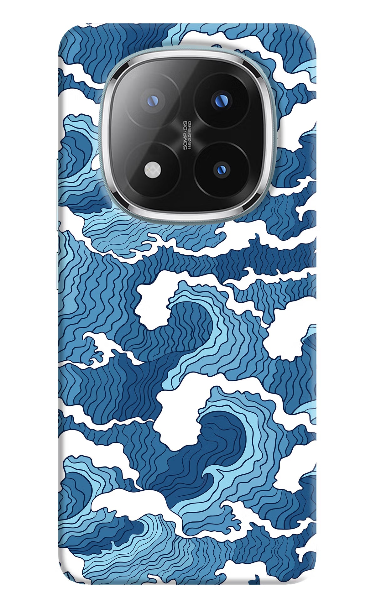 Blue Waves Redmi Note 14 Pro Plus 5G Hard Case Back Cover by Casekaro