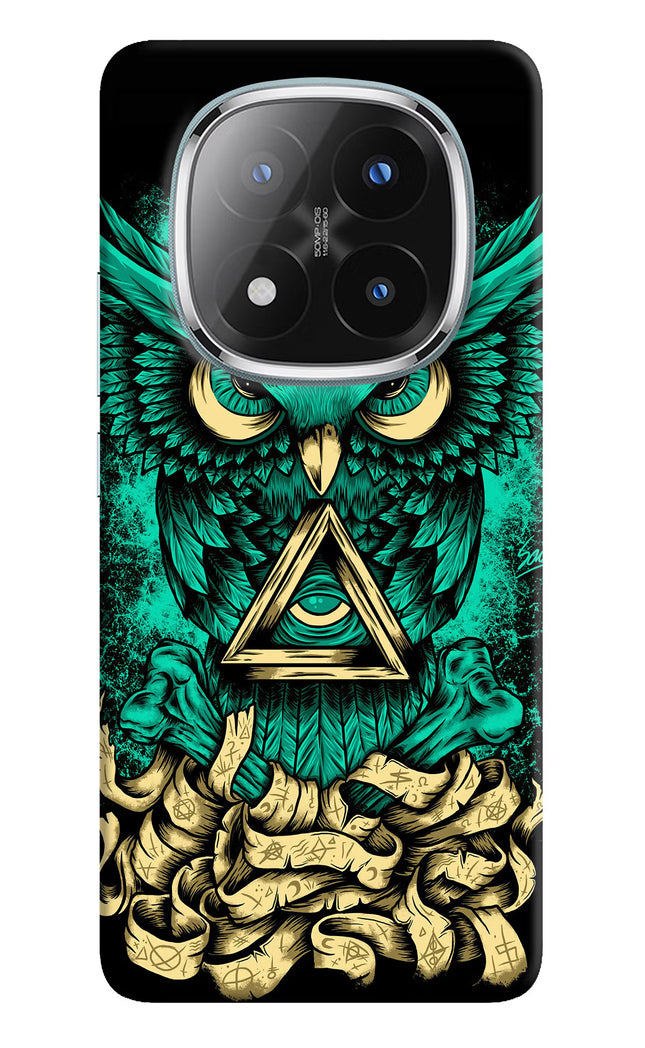 Green Owl Redmi Note 14 Pro Plus 5G Hard Case Back Cover by Casekaro