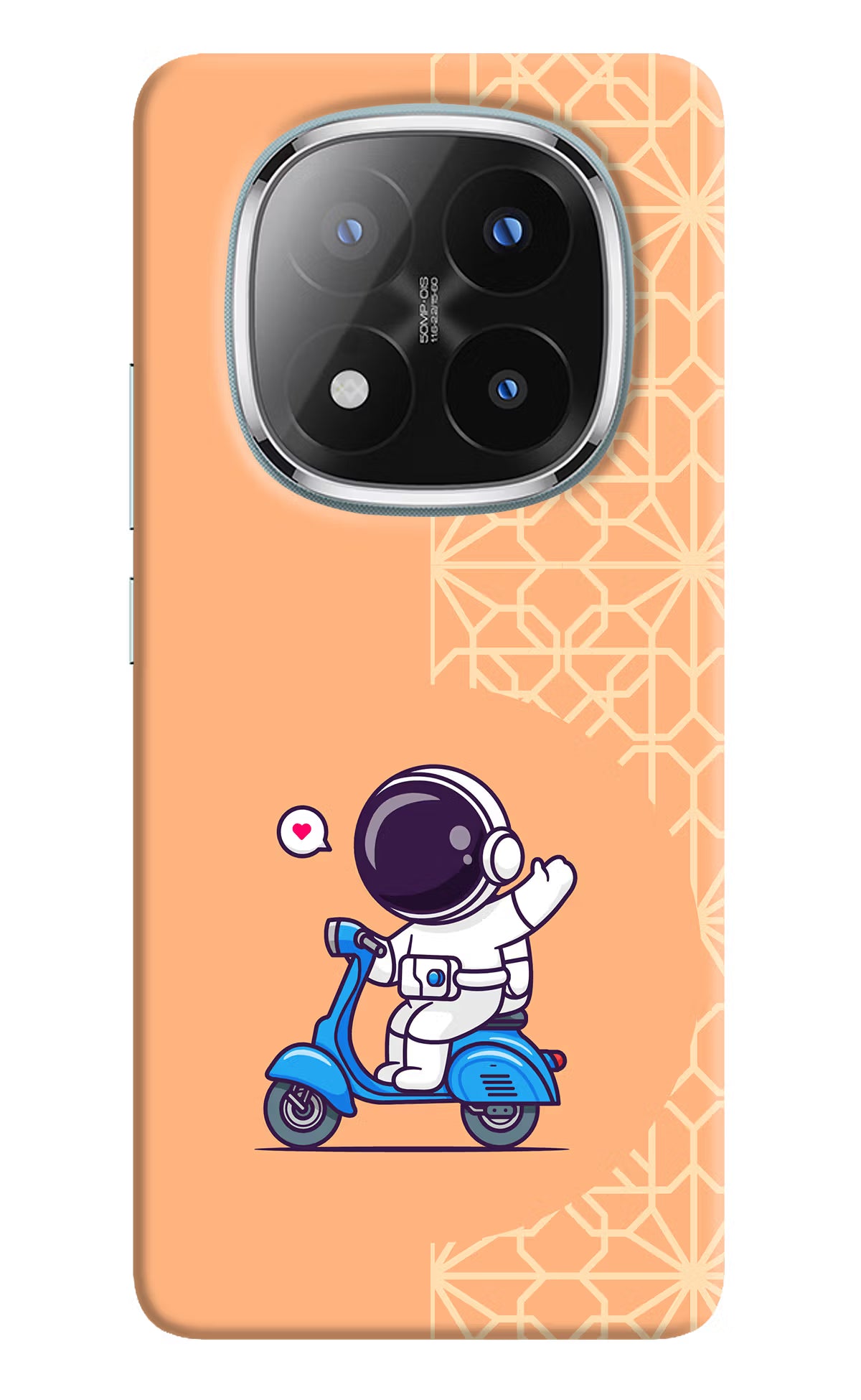 Cute Astronaut Riding Redmi Note 14 Pro Plus 5G Back Cover