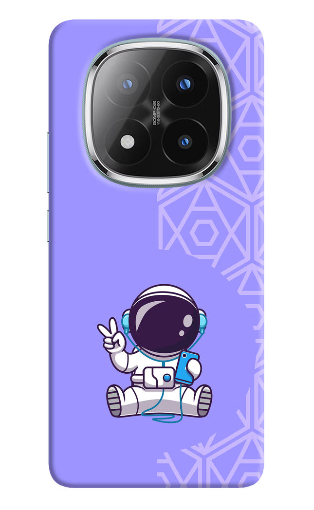 Cute Astronaut Chilling Redmi Note 14 Pro Plus 5G Hard Case Back Cover by Casekaro