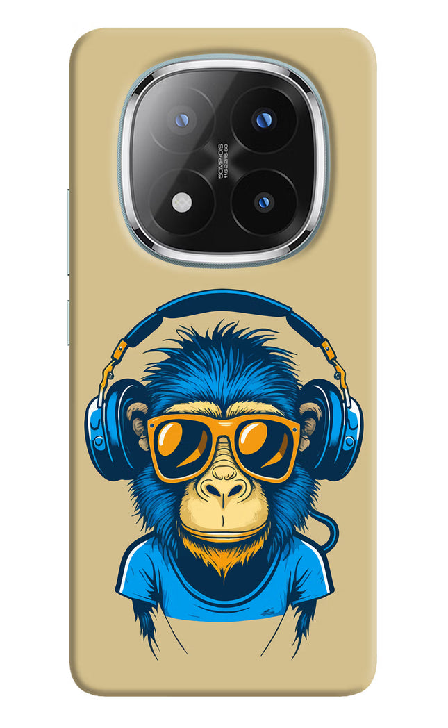 Monkey Headphone Redmi Note 14 Pro Plus 5G Hard Case Back Cover by Casekaro
