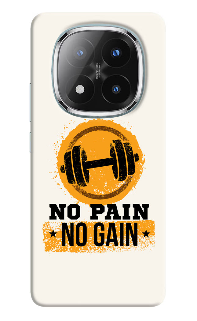 No Pain No Gain Redmi Note 14 Pro Plus 5G Hard Case Back Cover by Casekaro