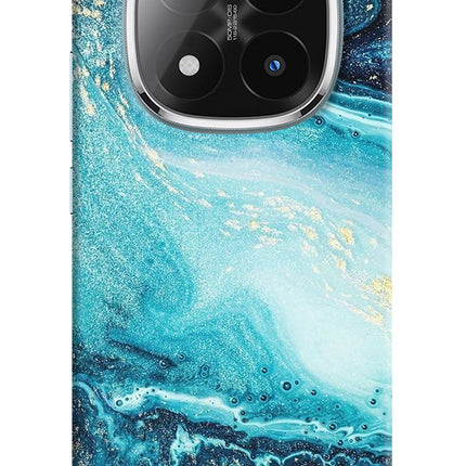 Blue Glitter Marble Redmi Note 14 Pro Plus 5G Hard Case Back Cover by Casekaro