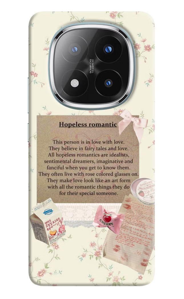 Hopeless Romantic Redmi Note 14 Pro Plus 5G Hard Case Back Cover by Casekaro