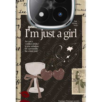 I am just a girl Redmi Note 14 Pro Plus 5G Hard Case Back Cover by Casekaro